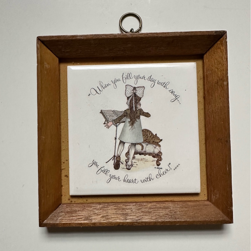✨5/$25 MCM Holly Hobbie Gallery Wall Art Small Music Song Singing Cat